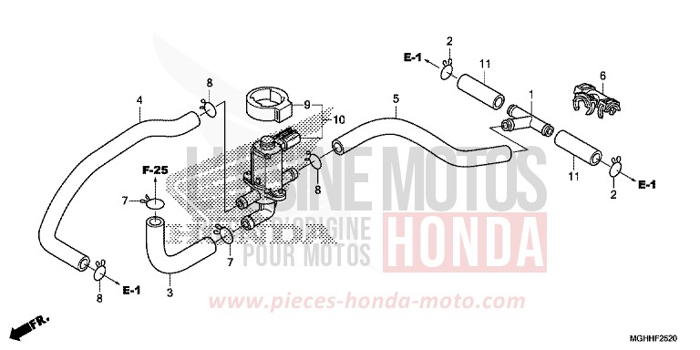 AIR INJECTION CONTROL VALVE for VFR1200X Dual Clutch CANDY PROMINENCE RED (R342) from 2017